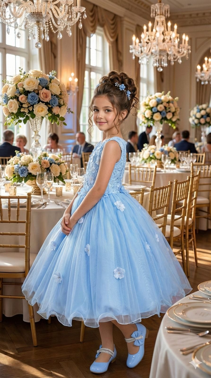 Vestido Juvenil Vila Lele Regata Flores Azul Bebe - Leveza e Elegância para Meninas | Bebeloo Kids