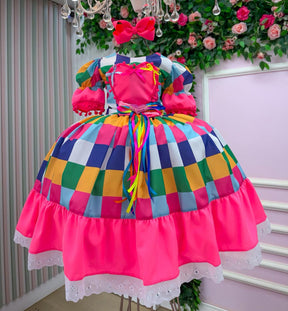 Vestido Marie Junino Quermesse do Interior - Leveza e Elegância para Meninas | Bebeloo Kids