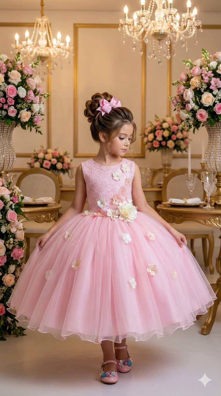 Vestido Juvenil Vila Lele Regata Flores Rosa Bebe - Leveza e Elegância para Meninas | Bebeloo Kids