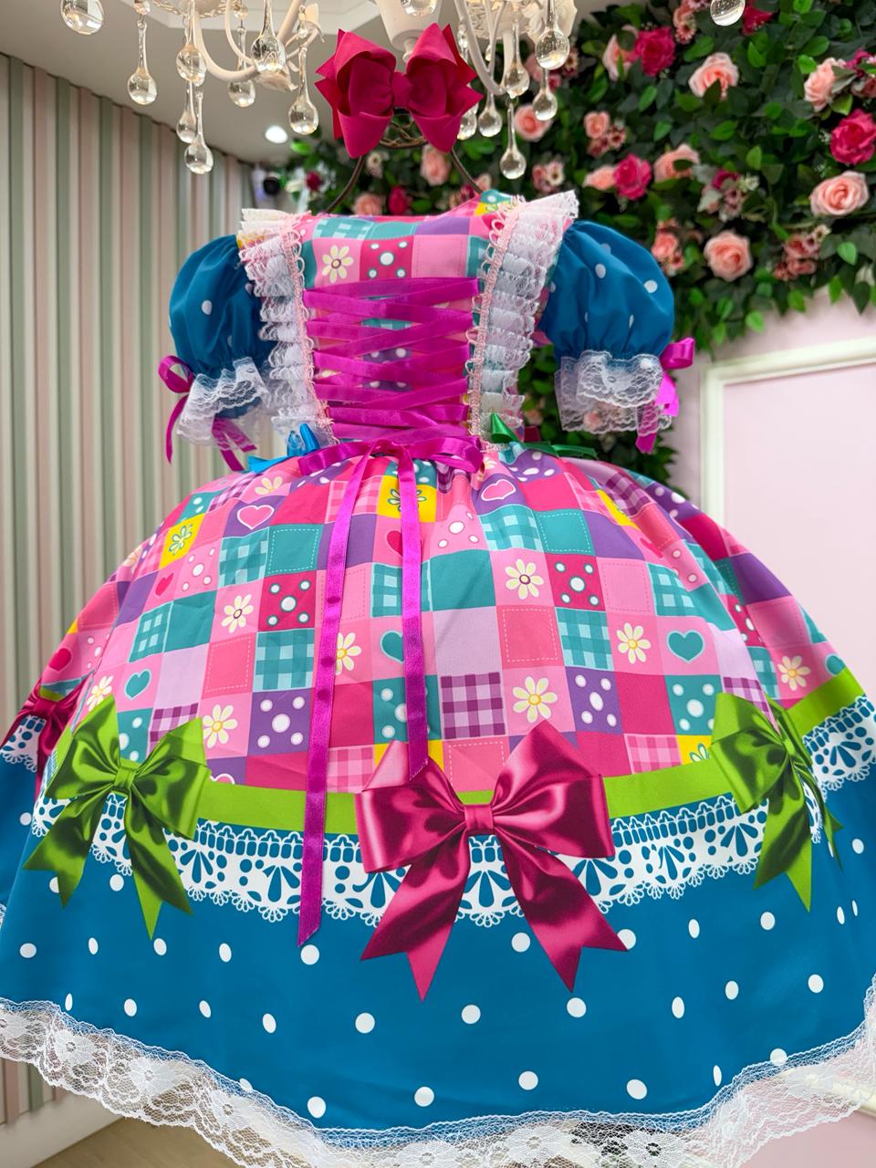 Vestido Marie Junino Luxo Quermesse Luz do Interior - Leveza e Elegância para Meninas | Bebeloo Kids