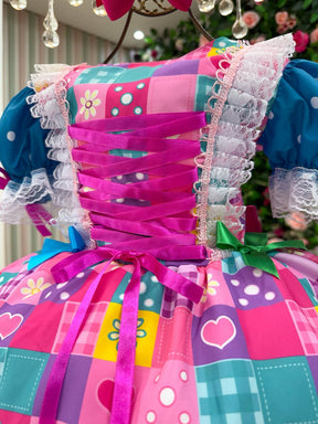 Vestido Marie Junino Luxo Quermesse Luz do Interior - Leveza e Elegância para Meninas | Bebeloo Kids