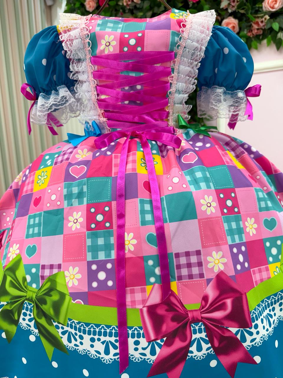 Vestido Marie Junino Luxo Quermesse Luz do Interior - Leveza e Elegância para Meninas | Bebeloo Kids