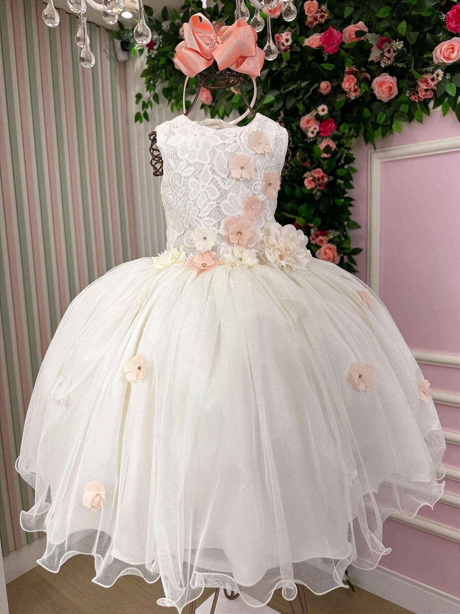 Vestido Vila Lele Regata Flores + Saiote - Leveza e Elegância para Meninas | Bebeloo Kids