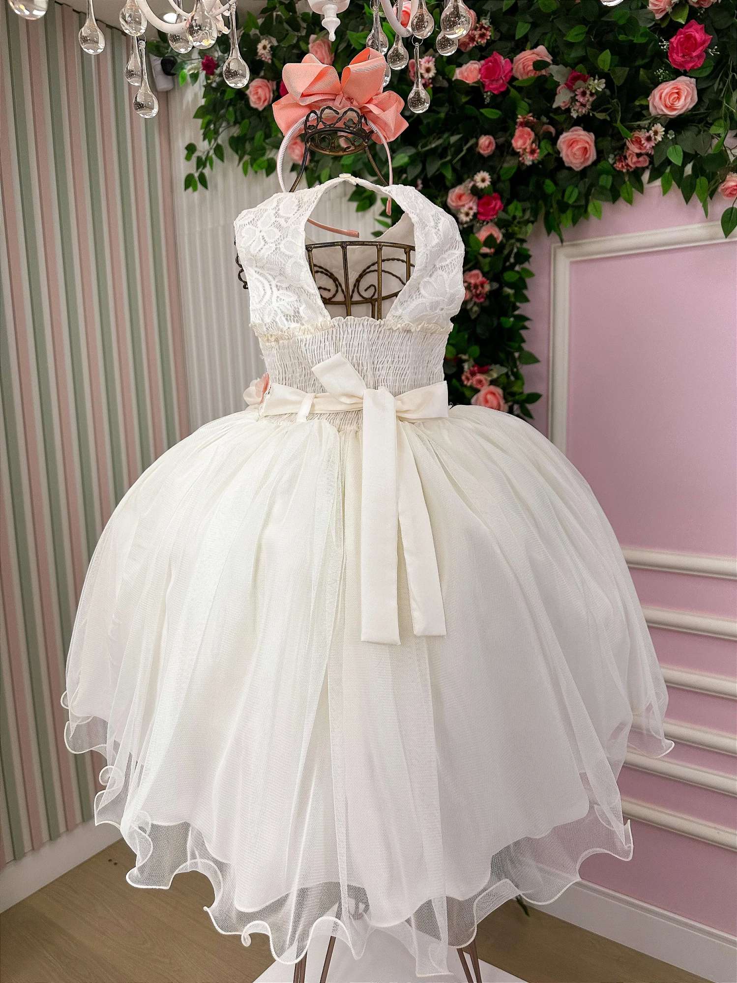 Vestido Vila Lele Regata Flores + Saiote - Leveza e Elegância para Meninas | Bebeloo Kids