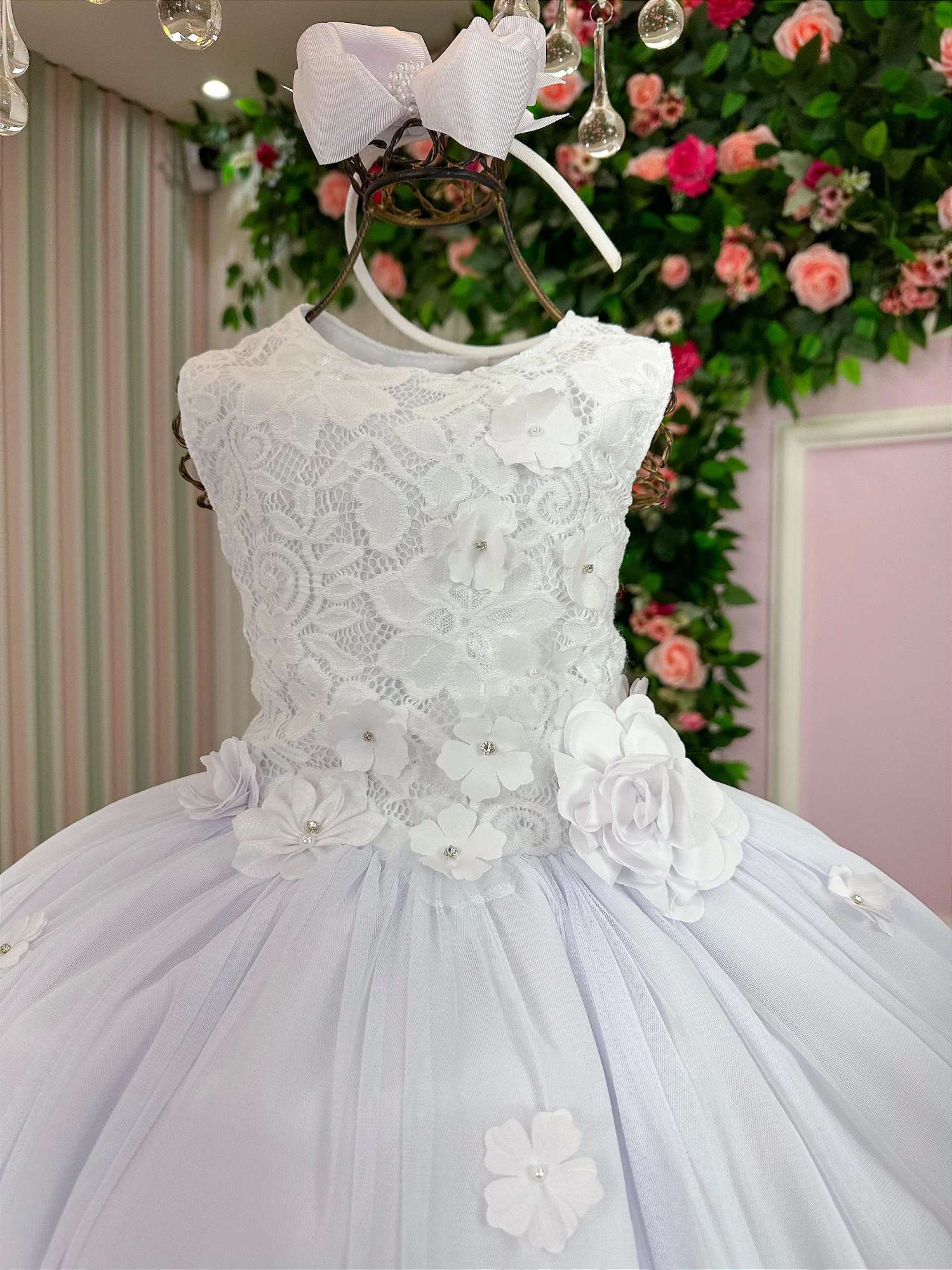Vestido Vila Lele Regata Flores + Saiote - Leveza e Elegância para Meninas | Bebeloo Kids