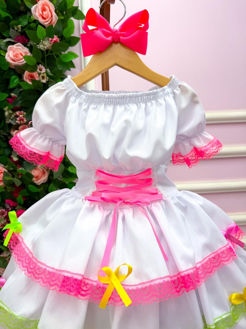 Vestido Junino Banana Club Luxo Noivinha do Sertão - Leveza e Elegância para Meninas | Bebeloo Kids