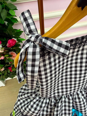 Vestido Banana Club Luxo Arraia do Chamego Preto - Leveza e Elegância para Meninas | Bebeloo Kids