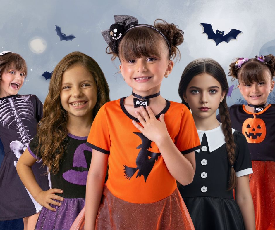 Fantasia Menina Temático Halloween - Qualidade e Cuidado para os Pequenos | Bebeloo Kids