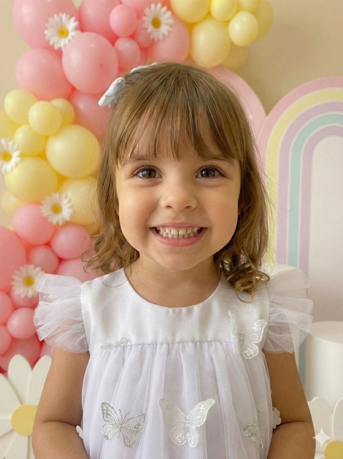 Vestido Vila Lele Jardim das Borboletas Baby Liz Branco - Leveza e Elegância para Meninas | Bebeloo Kids