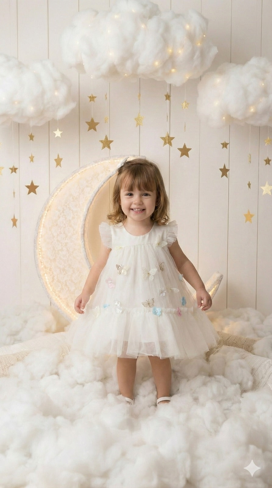Vestido Vila Lele Jardim das Borboletas Baby Liz Off - Leveza e Elegância para Meninas | Bebeloo Kids