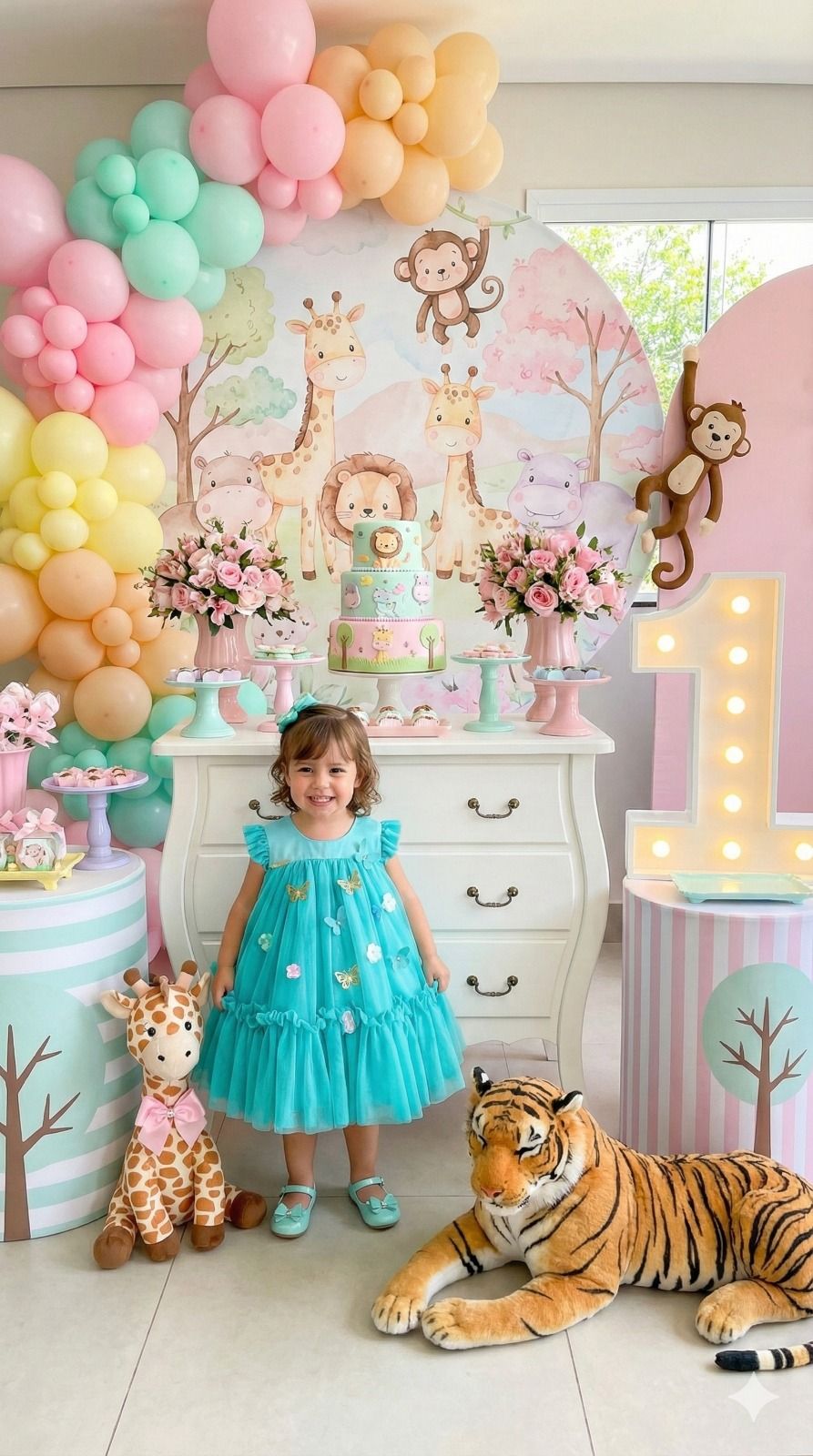 Vestido Vila Lele Jardim das Borboletas Baby Liz Verde Tiffany - Leveza e Elegância para Meninas | Bebeloo Kids