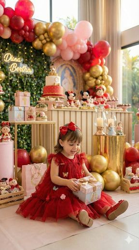 Vestido Vila Lele Jardim das Borboletas Baby Liz Vermelho - Leveza e Elegância para Meninas | Bebeloo Kids