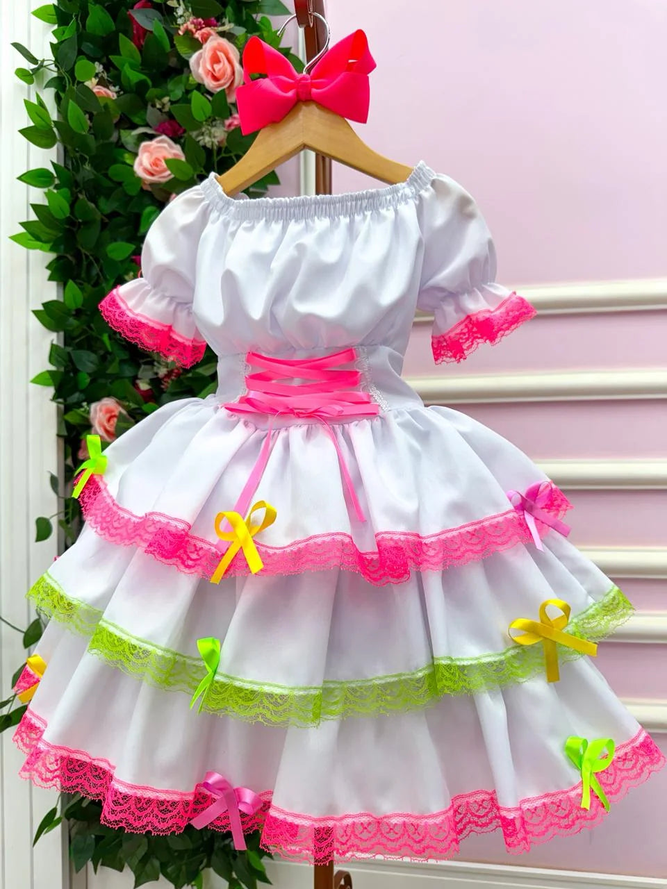Vestido Junino Banana Club Luxo Noivinha - Leveza e Elegância para Meninas | Bebeloo Kids