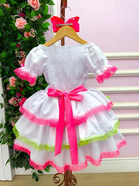 Vestido Junino Banana Club Luxo Noivinha + Saiote - Leveza e Elegância para Meninas | Bebeloo Kids