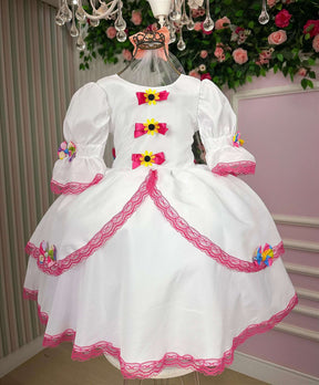 Vestido Junino Banana Club Luxo Noivinha - Leveza e Elegância para Meninas | Bebeloo Kids