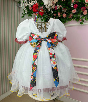 Vestido Junino Banana Club Luxo Noivinha + Saiote - Leveza e Elegância para Meninas | Bebeloo Kids