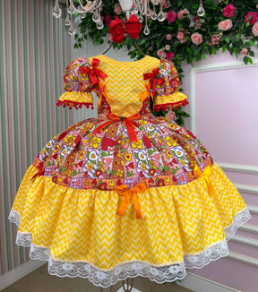 Vestido Marie Junino Quermesse de Luxo - Leveza e Elegância para Meninas | Bebeloo Kids