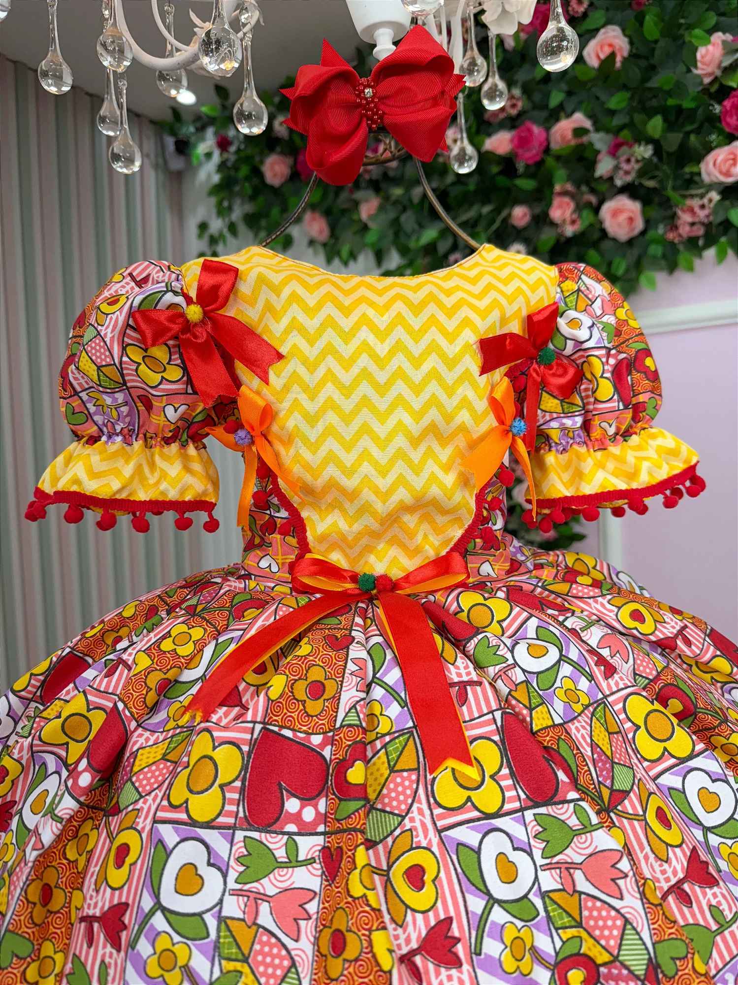 Vestido Marie Junino Quermesse de Luxo + Saiote - Leveza e Elegância para Meninas | Bebeloo Kids