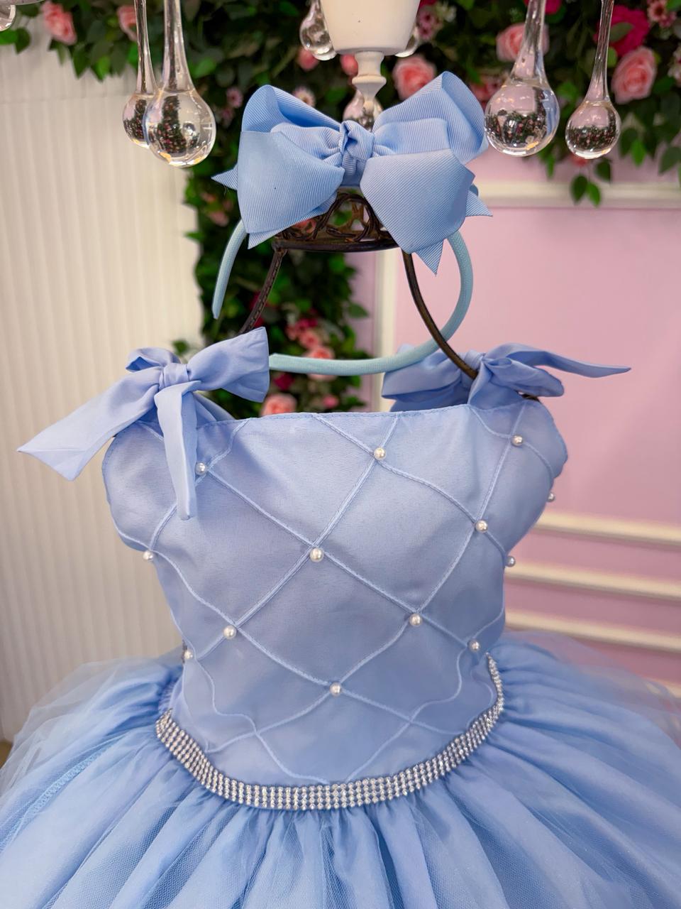 Vestido Marie Mariely Azul Bebe - Leveza e Elegância para Meninas | Bebeloo Kids