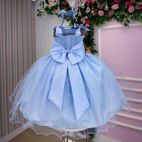 Vestido Marie Mariely Azul Bebe - Leveza e Elegância para Meninas | Bebeloo Kids