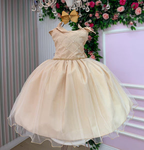 Vestido Marie Mariely Dourado - Leveza e Elegância para Meninas | Bebeloo Kids