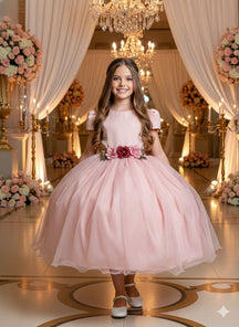 Vestido Juvenil Vila Lele Luiza Rose - Leveza e Elegância para Meninas | Bebeloo Kids
