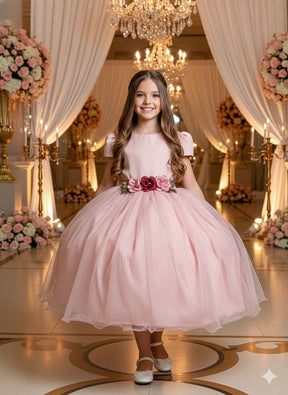 Vestido Juvenil Vila Lele Luiza Rose - Leveza e Elegância para Meninas | Bebeloo Kids