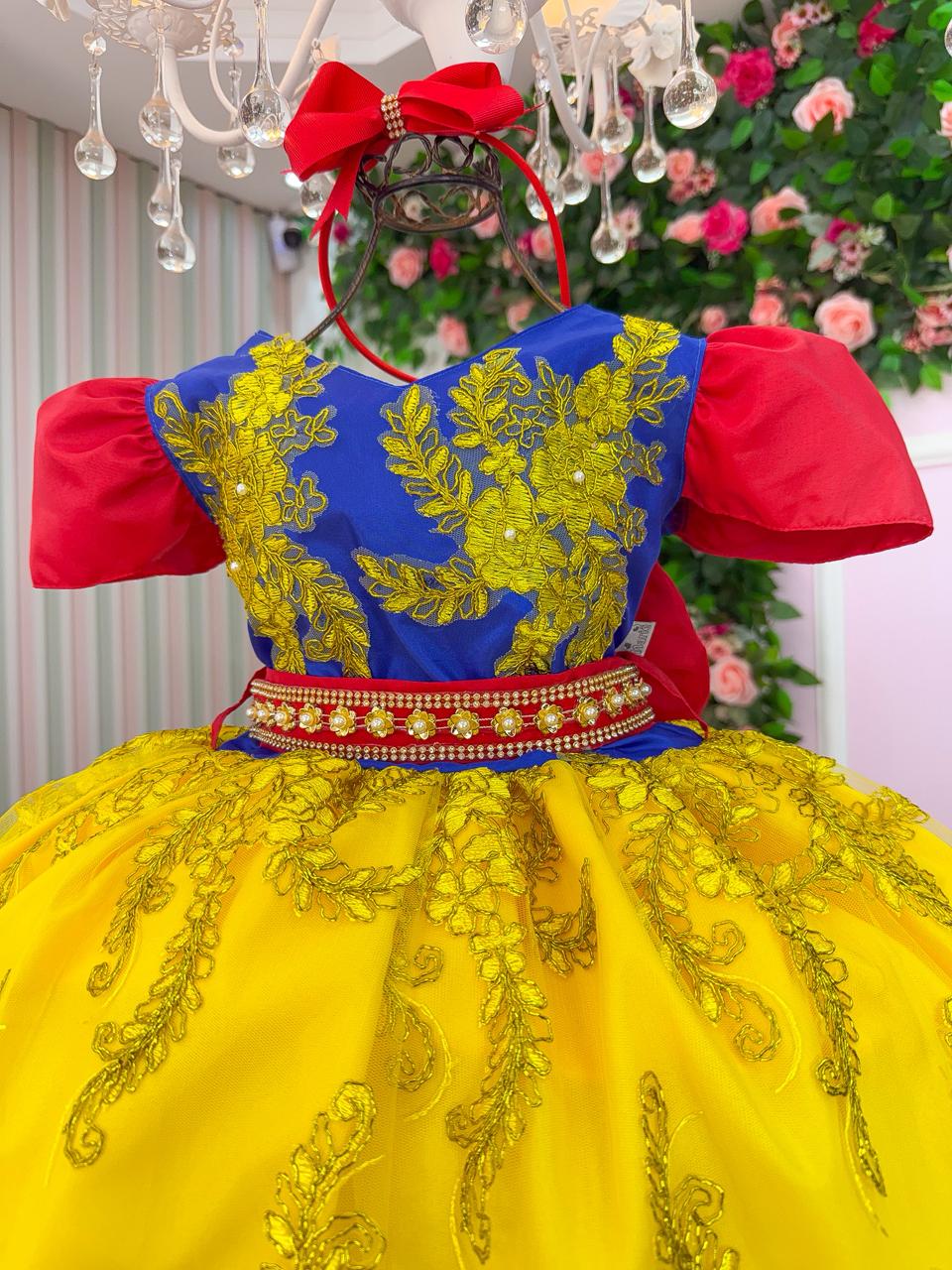Vestido Marie Temático Realeza Branca De Neve - Leveza e Elegância para Meninas | Bebeloo Kids
