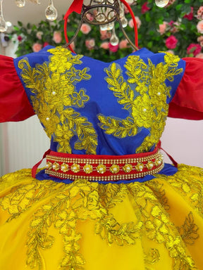 Vestido Marie Temático Realeza Branca De Neve - Leveza e Elegância para Meninas | Bebeloo Kids