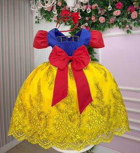 Vestido Marie Temático Realeza Branca De Neve - Leveza e Elegância para Meninas | Bebeloo Kids