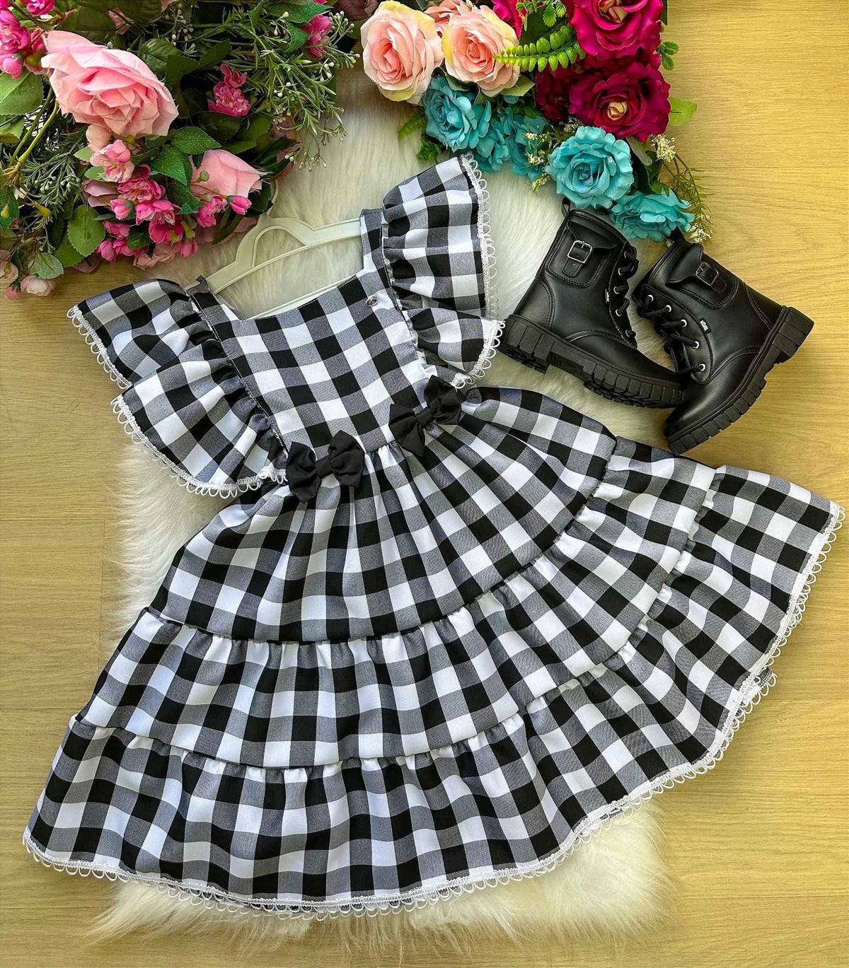 Vestido Banana Club Aline Xadrez - Leveza e Elegância para Meninas | Bebeloo Kids