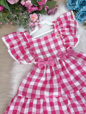 Vestido Banana Club Aline Xadrez - Leveza e Elegância para Meninas | Bebeloo Kids