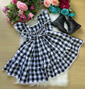 Vestido Banana Club Aline Xadrez Mãe e Filha - Leveza e Elegância para Meninas | Bebeloo Kids