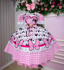 Vestido Junino Tematico Luxo Minnie - Leveza e Elegância para Meninas | Bebeloo Kids