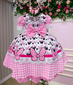 Vestido Junino Tematico Luxo Minnie + Saiote - Leveza e Elegância para Meninas | Bebeloo Kids