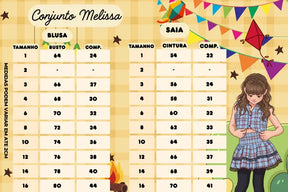 Conjunto Junino Miss Cherry Melissa Xadrez - Estilo Delicado para o Dia a Dia | Bebeloo Kids