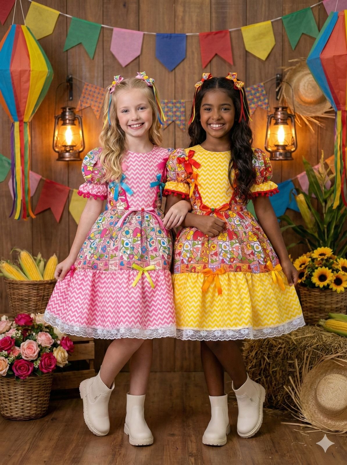 Vestido Marie Junino Quermesse de Luxo - Leveza e Elegância para Meninas | Bebeloo Kids