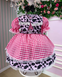 Vestido Junino Banana Club Encanto da Vaquinha - Boiadeira - Leveza e Elegância para Meninas | Bebeloo Kids