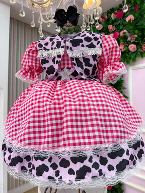 Vestido Junino Banana Club Encanto da Vaquinha - Boiadeira - Leveza e Elegância para Meninas | Bebeloo Kids