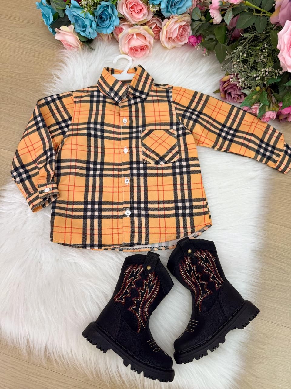 Camisa Junino Banana Club Luxo Encanto Caipira - Elegância e Conforto para os Pequenos | Bebeloo Kids