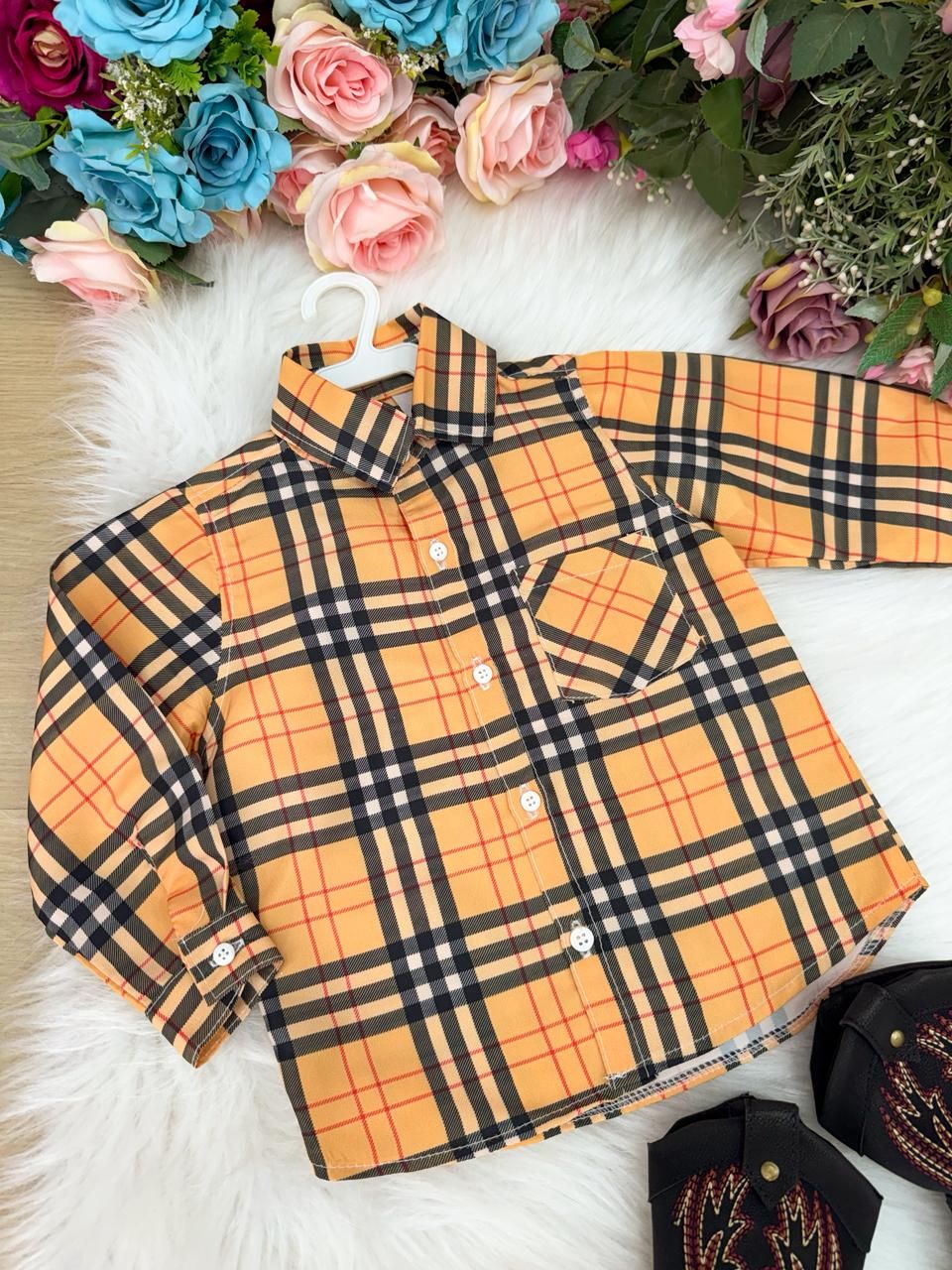 Camisa Junino Banana Club Luxo Encanto Caipira - Elegância e Conforto para os Pequenos | Bebeloo Kids