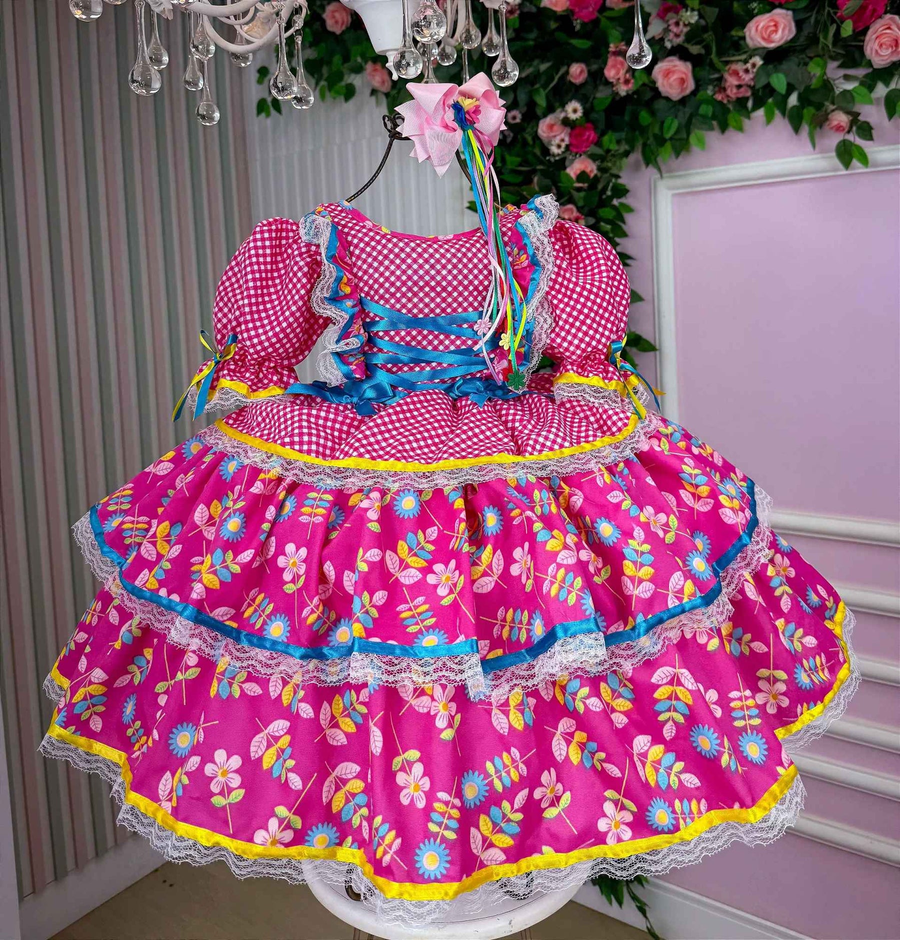 Vestido Bella Child Junino Quermesse Chique + Saiote - Leveza e Elegância para Meninas | Bebeloo Kids