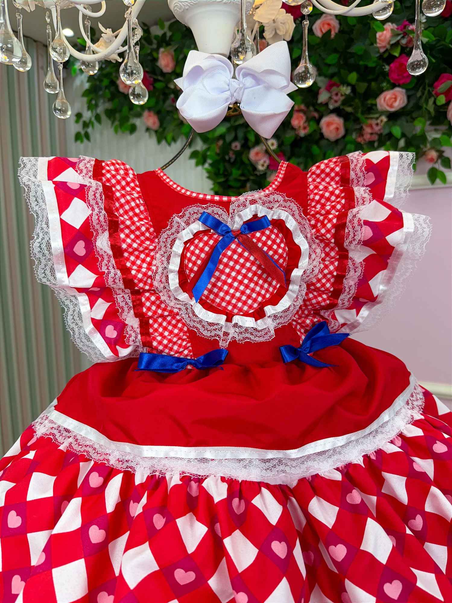 Vestido Bella Child Junino Quermesse do Coração + Saiote - Leveza e Elegância para Meninas | Bebeloo Kids