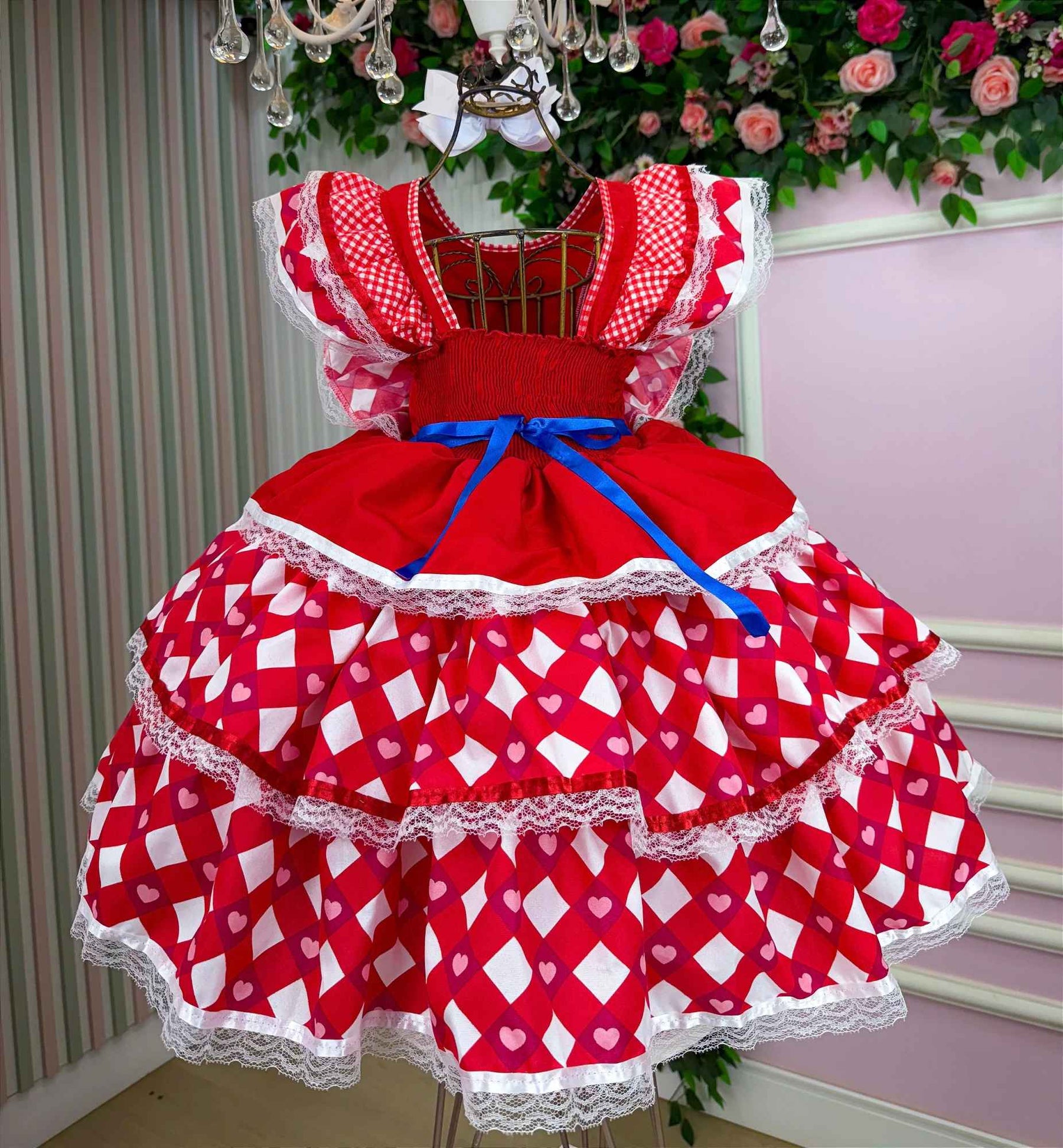 Vestido Bella Child Junino Quermesse do Coração + Saiote - Leveza e Elegância para Meninas | Bebeloo Kids