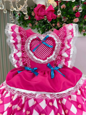 Vestido Bella Child Junino Quermesse do Coração + Saiote - Leveza e Elegância para Meninas | Bebeloo Kids