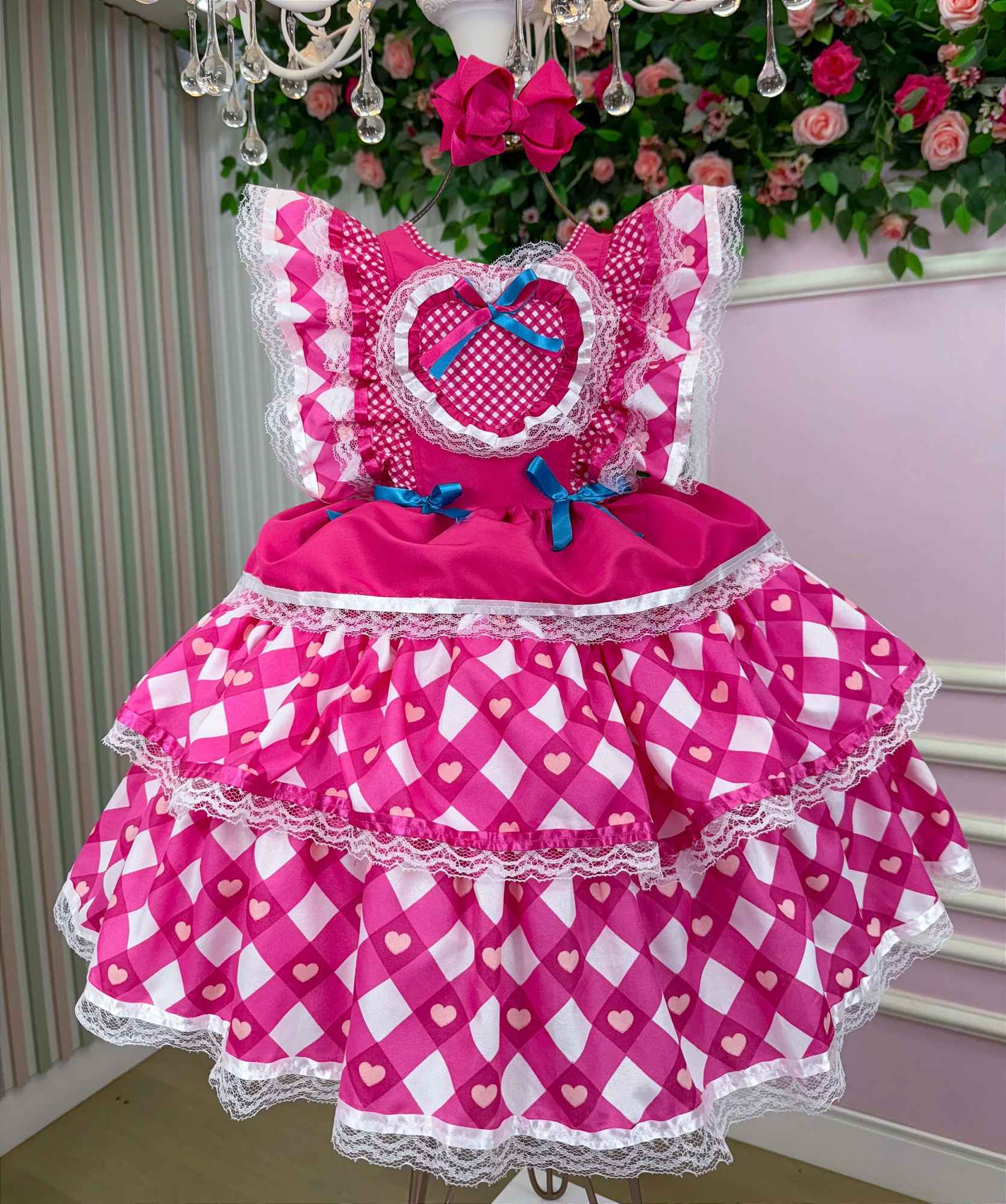 Vestido Bella Child Junino Quermesse do Coração - Leveza e Elegância para Meninas | Bebeloo Kids
