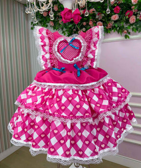 Vestido Bella Child Junino Quermesse do Coração - Leveza e Elegância para Meninas | Bebeloo Kids