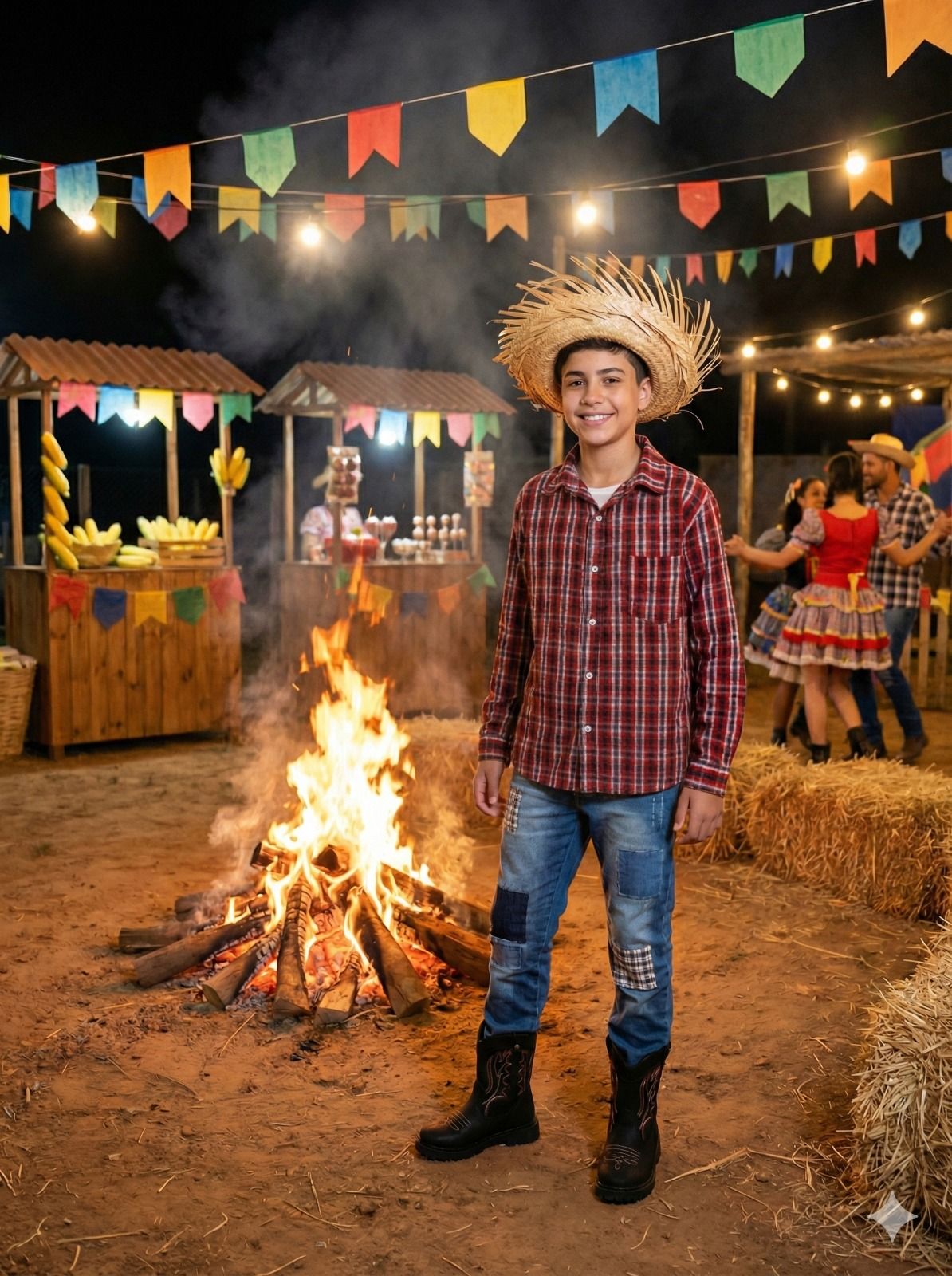 Camisa Xadrez Junina Estevão Vermelha - Elegância e Conforto para os Pequenos | Bebeloo Kids
