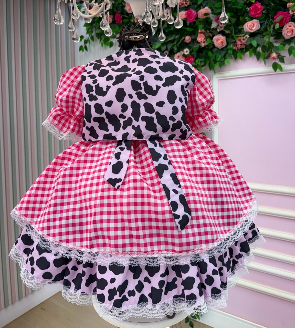 Vestido Junino Banana Club Encanto da Vaquinha - Boiadeira - Leveza e Elegância para Meninas | Bebeloo Kids
