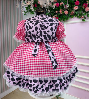 Vestido Junino Banana Club Encanto da Vaquinha - Boiadeira - Leveza e Elegância para Meninas | Bebeloo Kids